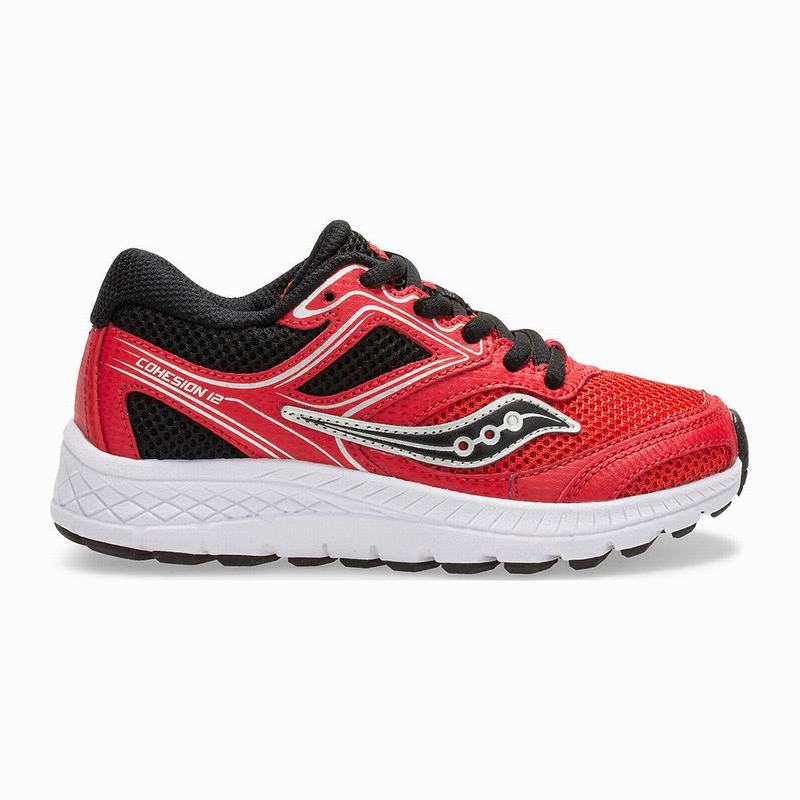 Sneakers Saucony Cohesion 12 Lace Bambino Rosse/Nere Saldi NI8583HP